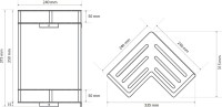 Полка Bemeta Cytro 146208222 2-ярусная, угловая