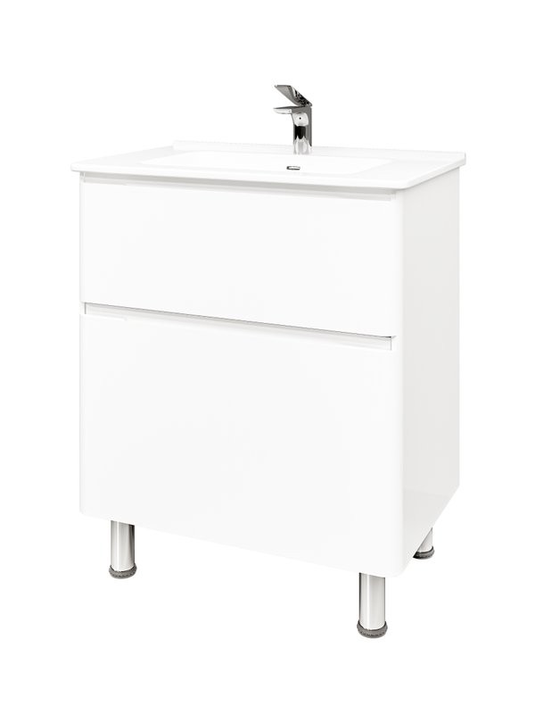 Тумба с раковиной Jorno Chiara Luce 70 белая