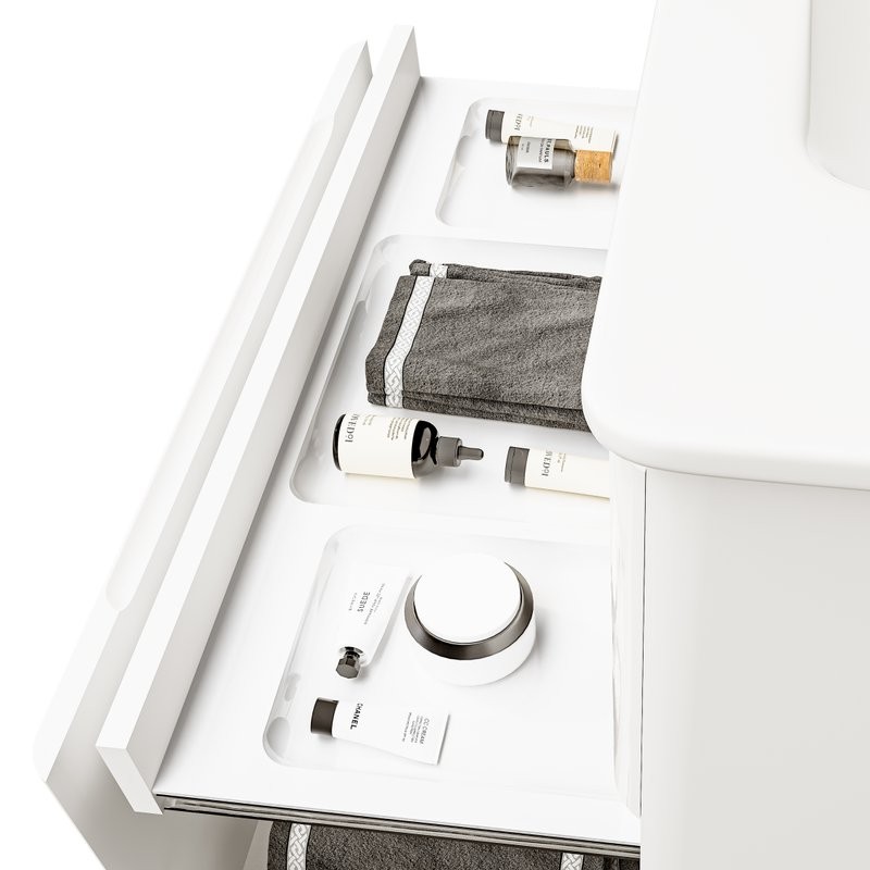 Тумба с раковиной Jorno Chiara Luce 70 белая