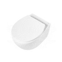Унитаз подвесной Art&Max Elegant AM9316CHR/SC безободковый, с микролифтом, белый