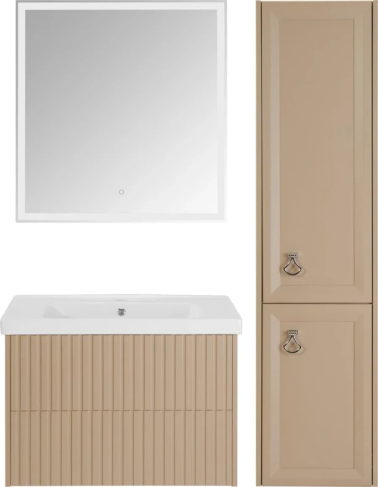 Тумба с раковиной ASB-Woodline Риола 80 капучино