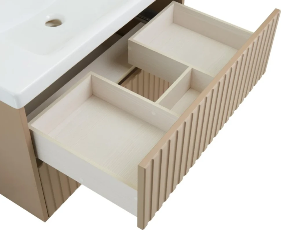 Тумба с раковиной ASB-Woodline Риола 80 капучино