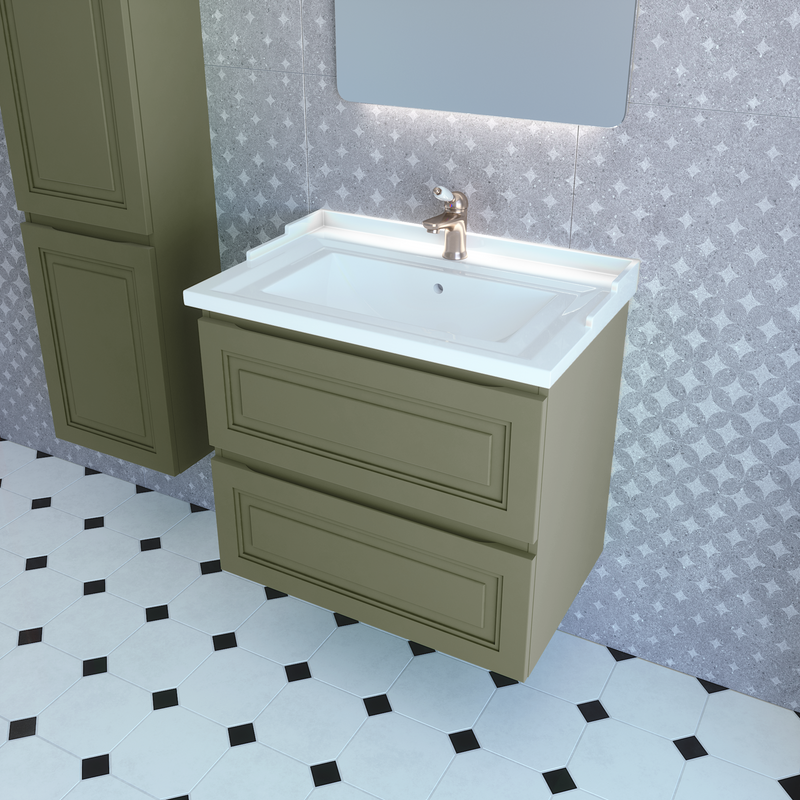 Тумба с раковиной Caprigo Wales Смальти 70 олива