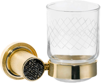 Стакан Boheme Royal Cristal Black Gold 10924-G-B настенный, золото