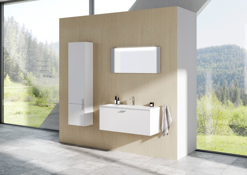 Шкаф-пенал для ванной Ravak Clear II SB 40 L глянцевый белый