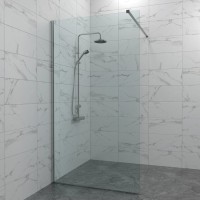 Душевая перегородка Triton Плано 200х80 см, хром глянец