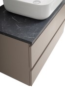 Тумба под раковину со столешницей BelBagno Kraft 100 подвесная, матовая бежевая, столешница kep-100-mno