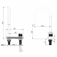 Смеситель для кухни Abber Wasser Kreis AF8114SP сатин