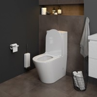 Унитаз-компакт напольный Teymi Solli T40203 с микрофлитом, безободковый, белый