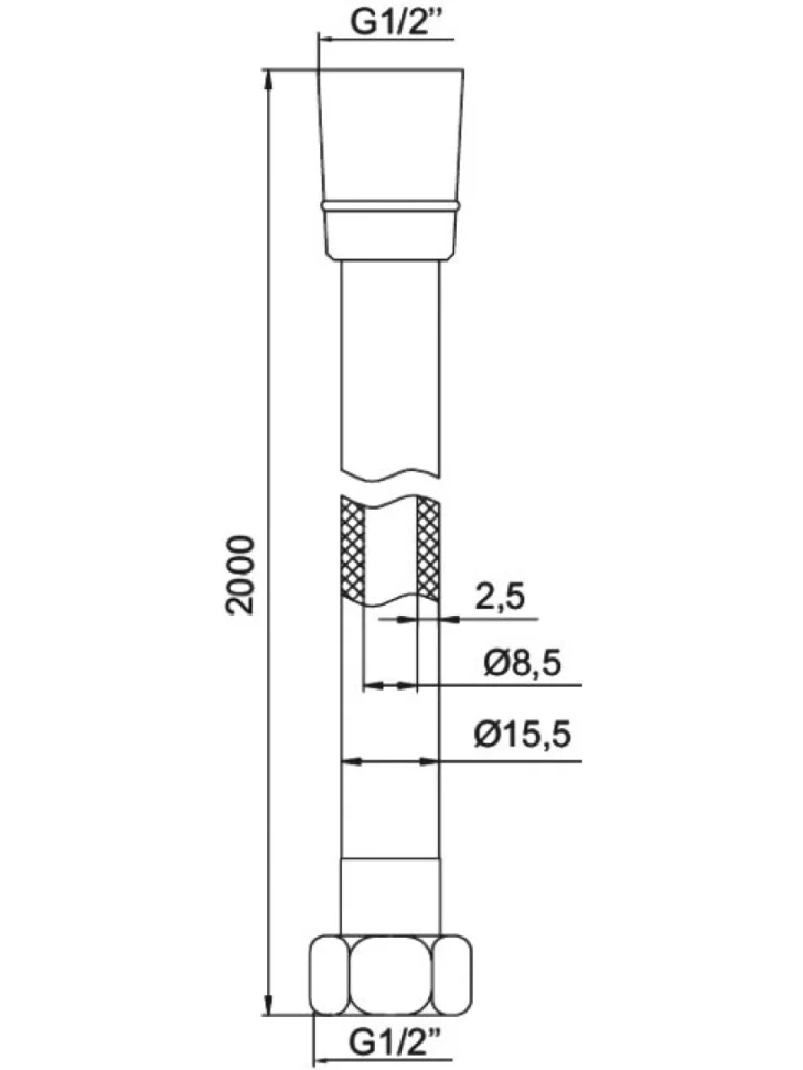 Душевой шланг IDDIS A50711 2.0 200 см