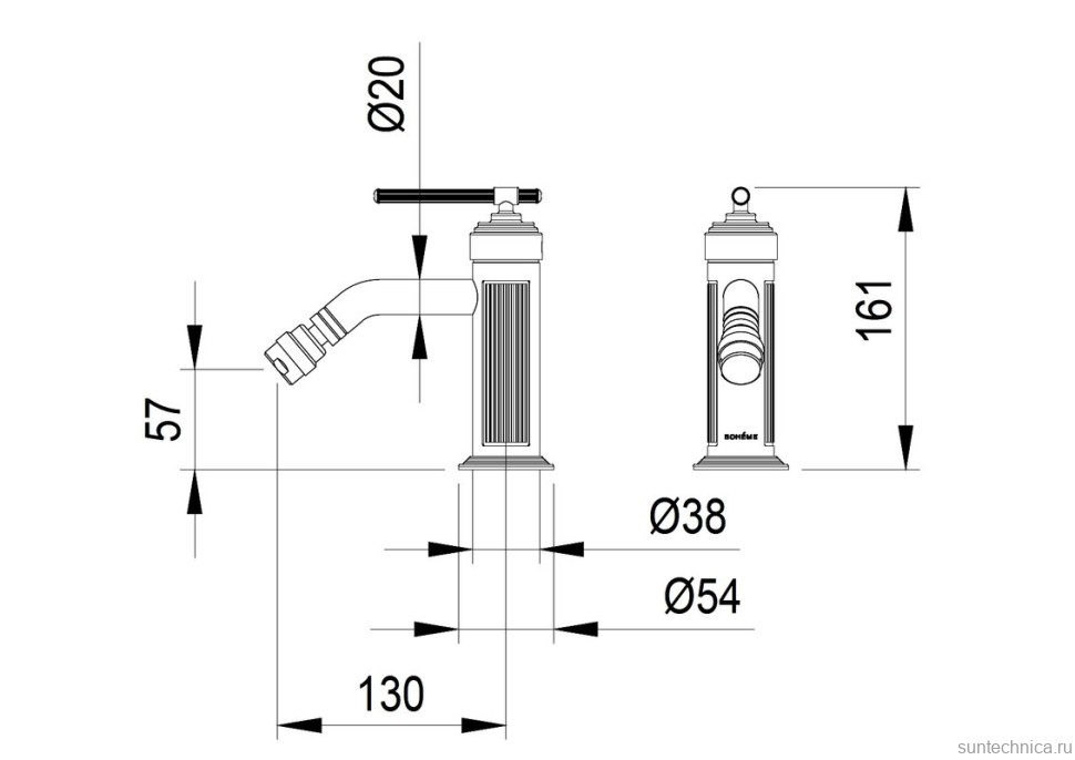 Смеситель для биде Boheme Eterna 176-CR chrome