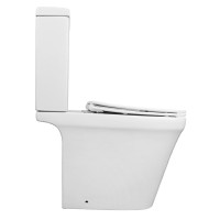 Унитаз напольный Azario Formal 370х315х790 безободковый, в комплекте с бачком и сиденьем микролифт (AZ-1353B)