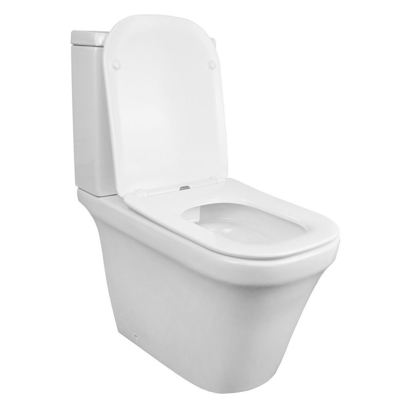 Унитаз напольный Azario Formal 370х315х790 безободковый, в комплекте с бачком и сиденьем микролифт (AZ-1353B)