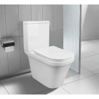 Унитаз напольный Azario Formal 370х315х790 безободковый, в комплекте с бачком и сиденьем микролифт (AZ-1353B)