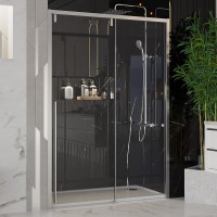 Душевая дверь в нишу Ambassador Intense 110021104IX 150 см, профиль хром