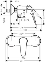 Смеситель для душа Hansgrohe Novus 71060000
