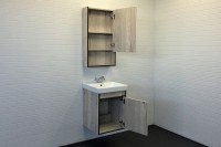 Тумба с раковиной Comforty Вена 45 подвесная, дуб дымчатый