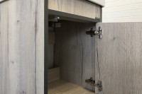 Тумба с раковиной Comforty Вена 45 подвесная, дуб дымчатый