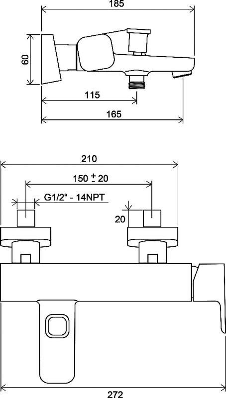 Смеситель для ванны с душем Ravak 10° Free X070152 черный матовый