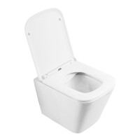 Унитаз подвесной BelBagno Ardente-R BB520CHR/SC безободковый, с микролифтом, белый глянцевый