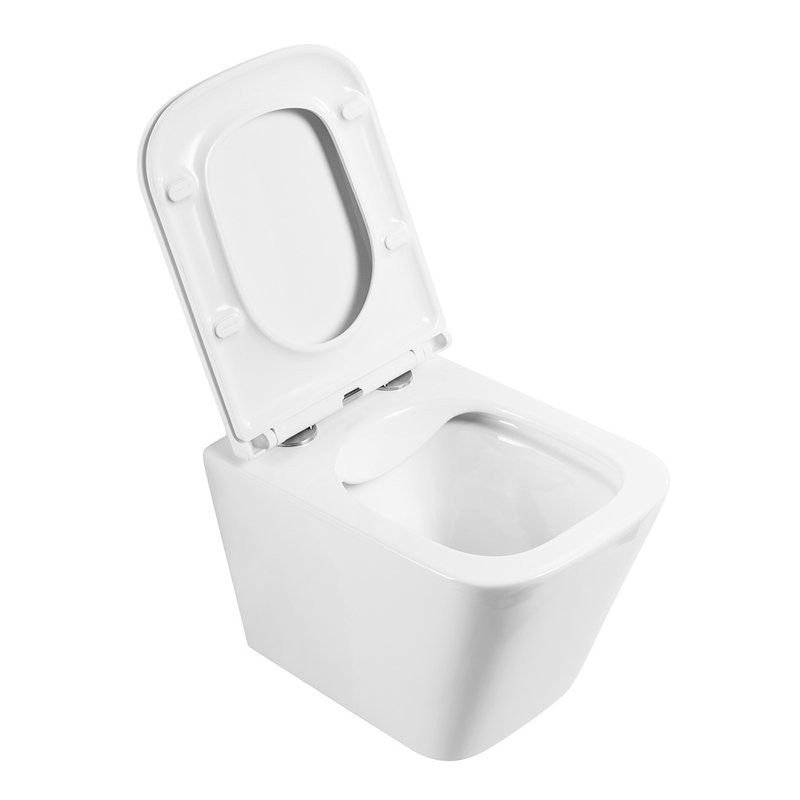 Унитаз подвесной BelBagno Ardente-R BB520CHR/SC безободковый, с микролифтом, белый глянцевый