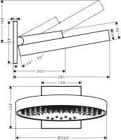 Верхний душ Hansgrohe Rainfinity 26234700