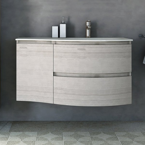 Тумба с раковиной Cezares Vague 104 R rovere sbiancato