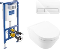 Комплект Унитаз подвесной Villeroy & Boch Architectura + Инсталляция + Кнопка Viconnect 9224 9061 хром