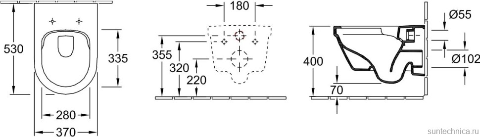 Комплект Унитаз подвесной Villeroy & Boch Architectura + Инсталляция + Кнопка Viconnect 9224 9061 хром