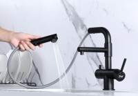 Смеситель для кухни Zorg Sanitary SZR-3216 Grafit графит