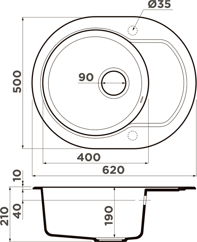 Комплект Мойка Omoikiri Manmaru 62-CA карамель + Измельчитель Nagare slim 1250-AZ azur blue