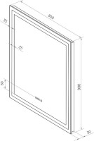 Зеркало CONTINENT Verte 80х90 с подсветкой
