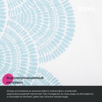 Штора для ванной IDDIS Base BW05P18i11 180х200, голубая