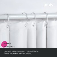 Штора для ванной IDDIS Base BW05P18i11 180х200, голубая
