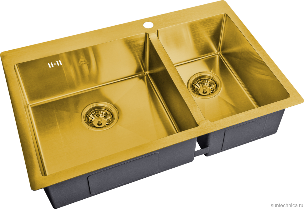Мойка кухонная Steel Hammer SH 78-2-51-L BRONZE бронза