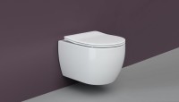 Комплект Унитаз подвесной Ceramicanova Play CN3001 безободковый, с микролифтом + Инсталляция Envision CN1002W + Кнопка Flat, белая