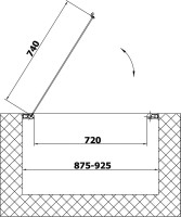 Душевая дверь в нишу Vegas Glass EP 90 05 05 профиль бронза, стекло бронза
