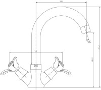 Смеситель для раковины Fashun A1312 хром