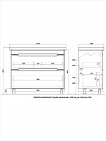 Мебель для ванной комнаты SanStar Diva 100 напольная, Gold Kraft, раковина Фостер 100