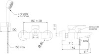 Смеситель для ванны с душем Remer Class Line L02