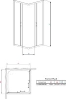 Душевой уголок Radaway Premium Plus D 80x100x190 прозрачное стекло