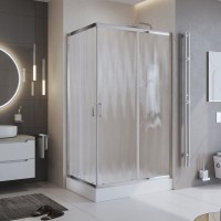 Душевой уголок BelBagno Uno UNO-195-AH-2-120/100-CH-CR стекло рифленое