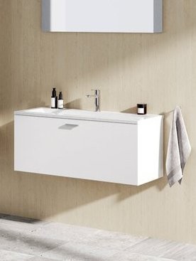 Тумба под раковину без столешницы Ravak Clear II SD 100 глянцевая белая