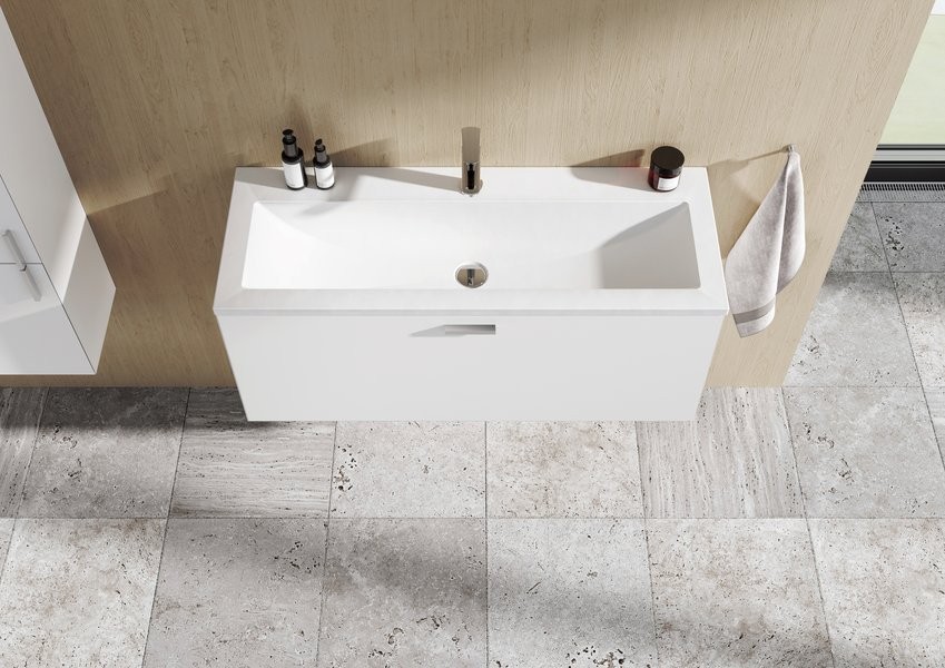 Тумба под раковину без столешницы Ravak Clear II SD 100 глянцевая белая