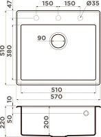 Комплект Мойка Omoikiri Tedori 57 шампань + Измельчитель Nagare slim 900