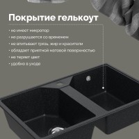 Мойка кухонная Domaci Палермо PR-770-004 черная Мойка кухонная Domaci Палермо PR-770-004 черная