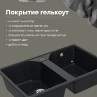 Мойка кухонная Domaci Палермо PR-770-004 черная Мойка кухонная Domaci Палермо PR-770-004 черная