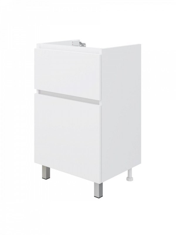 Тумба с раковиной Teymi Laina 50 напольная, матовая белая