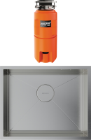 Комплект Мойка Omoikiri Kasen 54-16 INT IN нержавеющая сталь + Измельчитель Nagare slim 500