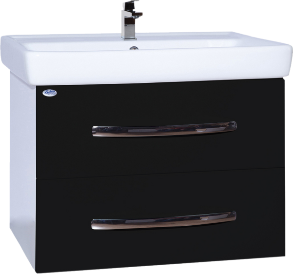 Тумба с раковиной Bellezza Рокко 80 подвесная, черная